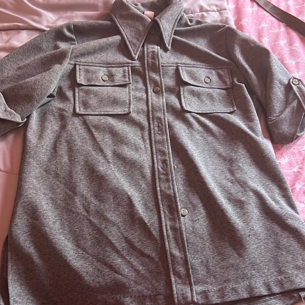 Grey Vintage Button up Shirt